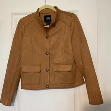 FDS French Dressing Faux Suede  Jacket , Creamy Tan Colour, Great look for Fall