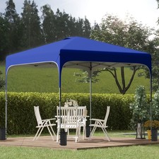 8x8 Pop Up Canopy Tent Royal Blue w/ Bag  Sand Bags Outdoor Patio Sun Shelter