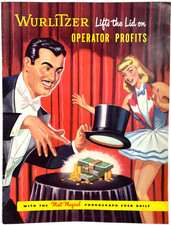 1952 WURLITZER JUKE BOX electric phonograph advertising MODELS 1500, 1400 & 1450