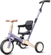 Adjustable Toddler Tricycle for 1-3 Olds with Removable Backrest - Purple