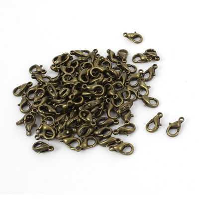 100 Pcs 10x5mm Bronze Tone Lobster Trigger Claw Clasps Jewelry Findings