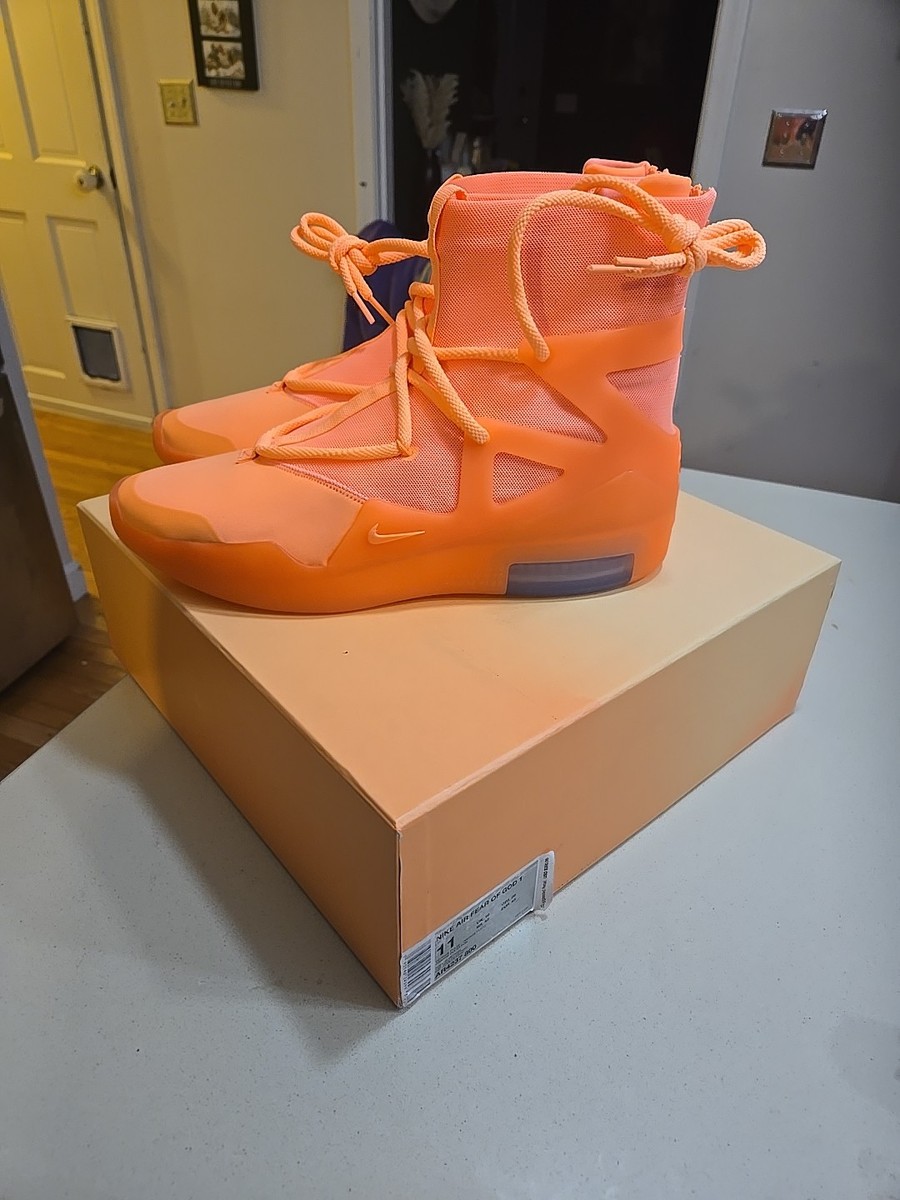 Size 11 - Nike Air Fear Of God 1 Orange Pulse for sale online | eBay