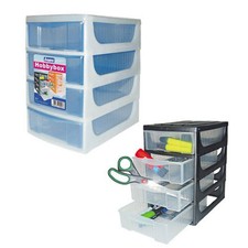 Hobby Box 4 Cassetti Bama Cassettiera per Oggetti Colori Assortiti 17×24