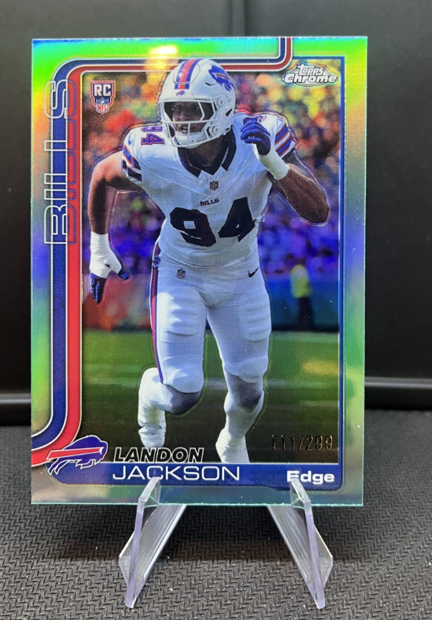 2025 Topps Chrome Football Landon Jackson #358 (RC) ) Teal REFRACTOR /299