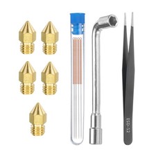3D Nozzles Kit, 5pcs 3D Printer Brass Nozzles 0.5mm, 5pcs Cleaning Needles