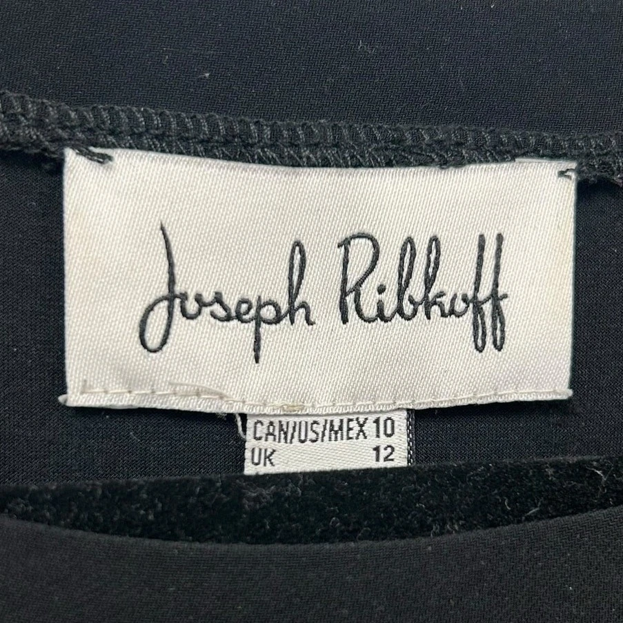 Top Joseph Ribkoff Negro Multi Lunares Estampado Floral Manga Larga Mujer EE. UU. 10 Foto 3 de 4