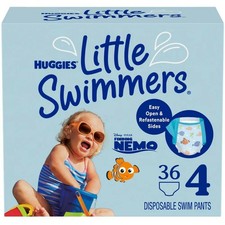 36 Count Huggies Little Swimmers Disposable Swim Diapers - Size 4 Medium 