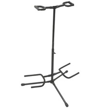 On-Stage GS7221BD Deluxe 2-Guitar Stand, Black