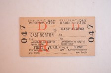Railway Ticket GN&L&NWJT BLANK to East Norton 1st