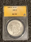 1882 $1 Morgan Silver Dollar ANACS AU 53