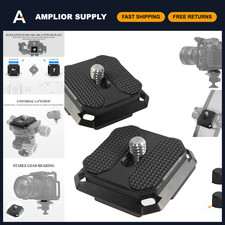 2 Pack Quick Release Arca-Swiss Plates for Tripod/Monopod, Lightweight Aluminum,