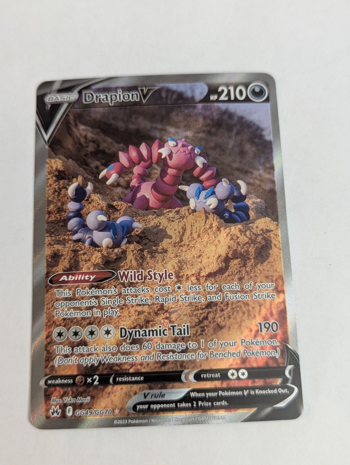 Pokemon TCG - Drapion V - Crown Zenith: Galarian Gallery GG49/GG70 NM Free SHIP