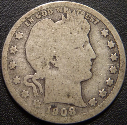 1908-O Barber Quarter - Majority of the Major Details are Outlined