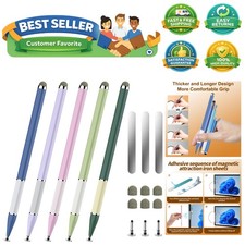 Stylus Pen for Touchscreen,5 PCS 2-in-1 Magnetic Stylus Pen High Sensitivity ...