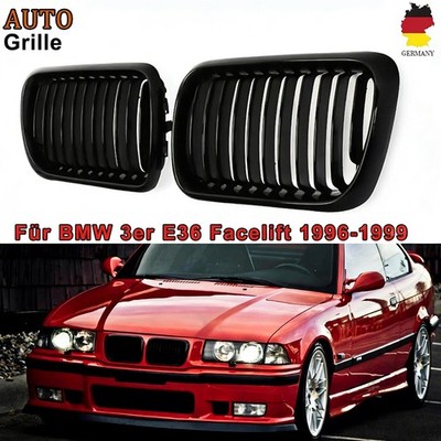 Sport Kühlergrill Performance Schwarz Glanz Nieren für BMW 3er Compact E36 96-99