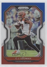 2020 Panini Prizm Red White & Blue Prizm CJ Uzomah #50 0f2i