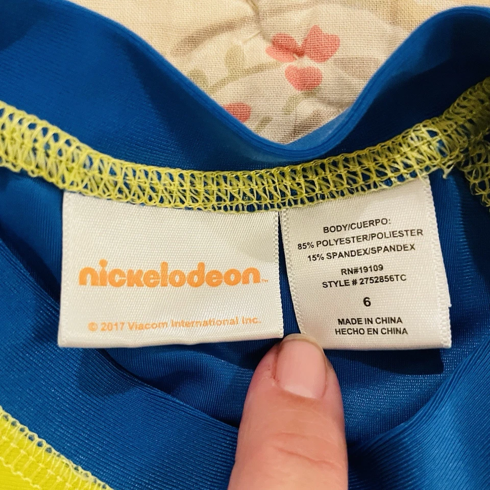 Camisa de natación Mutant Ninja Turtles dibujos animados “Turtle Power” protección contra erupciones niños talla 6 Foto 3 de 3