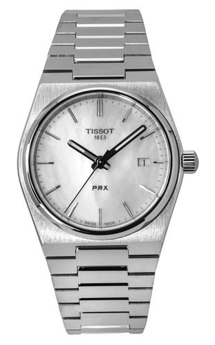 Tissot PRX weißes MOP Zifferblatt Quarz lässig 100M Unisex-Uhr T137.210.11.111.00