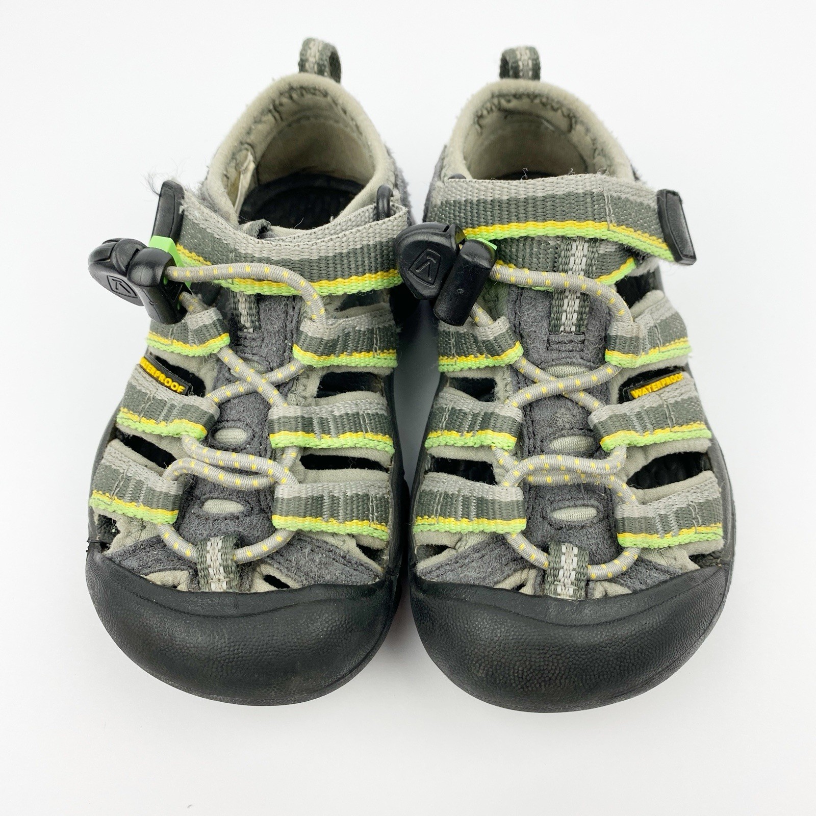 Sandali Keen Newport H2 giovani ragazzi taglia 8 bambini grigio verde impermeabile scarpa da trekking