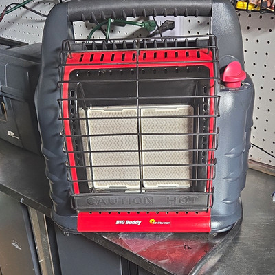 Mr. Heater Big Buddy Portable Propane Infrared Heater w/ Carry Handle Gray/Red