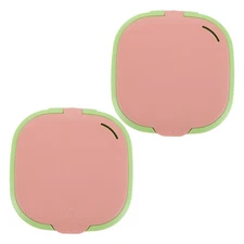  2 Pcs Dentures Travel Case Cute Slim Retainer Aligner with Mirror