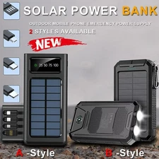 10000000mAh Super Powerful USB Portable Charger Solar Power Bank for Cell Phone