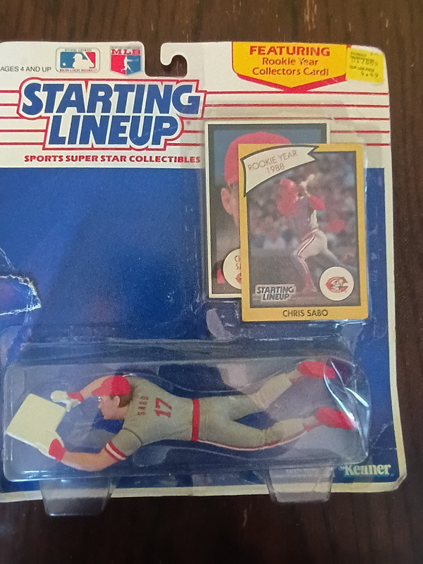 Starting Lineup Chris Sabo MLB Figure w/ Collector Card 1990 Edition
