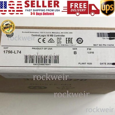 1756-L74 /B ControlLogix Logix5574 Processor 16MB 1756L74 US Free Tax