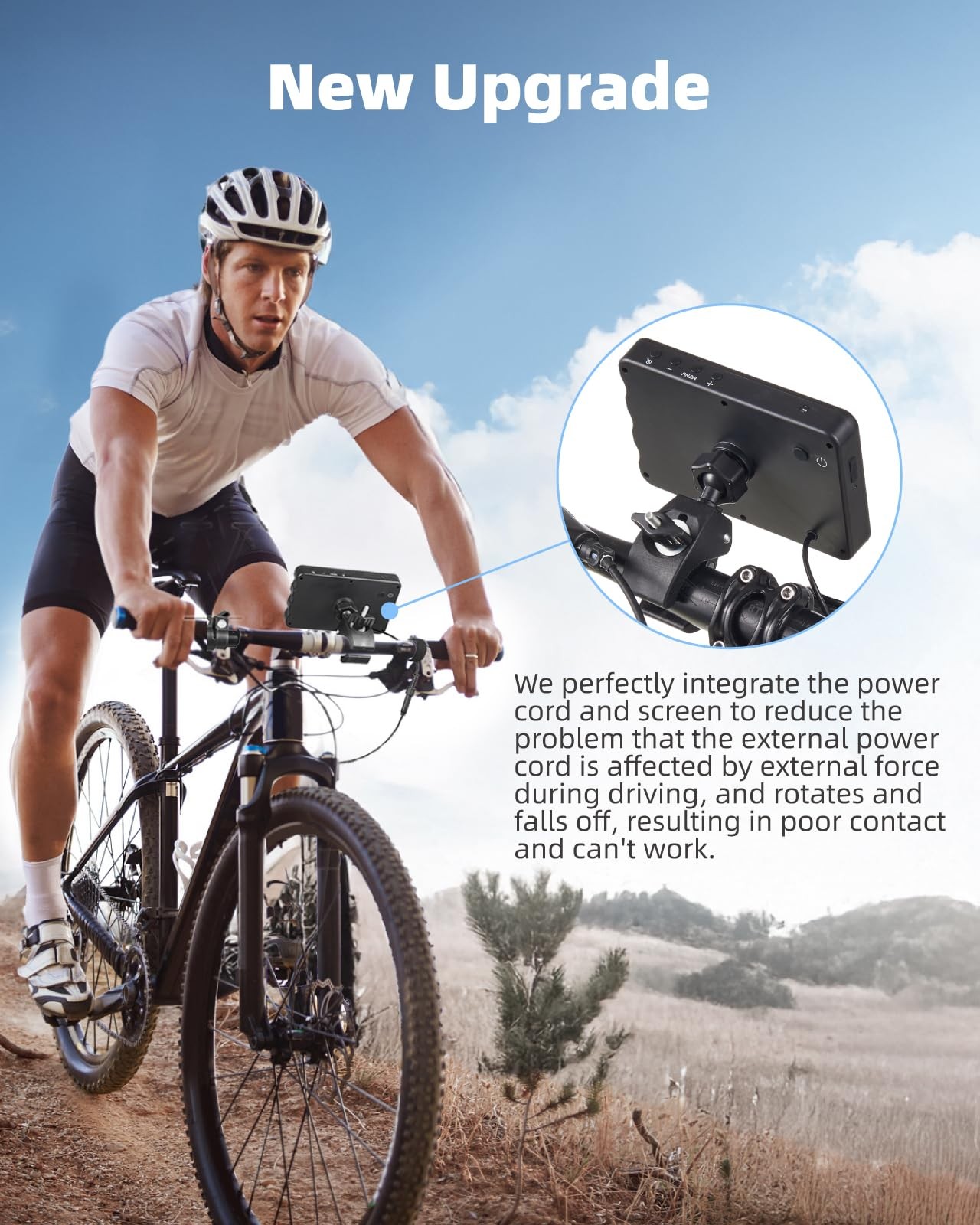 Bike Camera with 10000mAh Rechargeable Battery 360&Acirc;&deg; Rotation 5'' HD 1080P