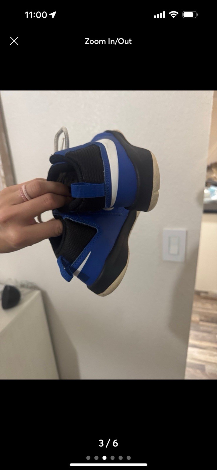 SAOLA Nike Team Hustle D7 Blu Sneakers da Basket Ragazzo Taglia 11C