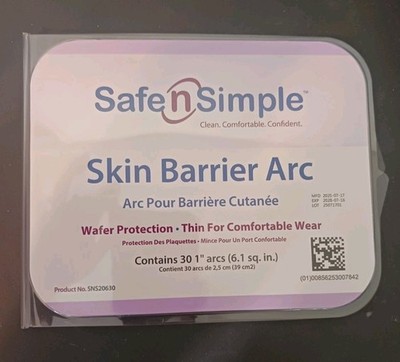 Safe N Simple Skin Barrier Arc (Contains 30 - 1'' Arcs) 2026 / Waterproof Pack