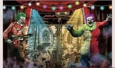 8x6ft Evil Clowns Fabric Photo Backdrop