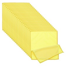 24 Pcs 7.87" x 7.87" Glasses Cleaning Cloth Microfiber Eyeglasses Cloth Yellow