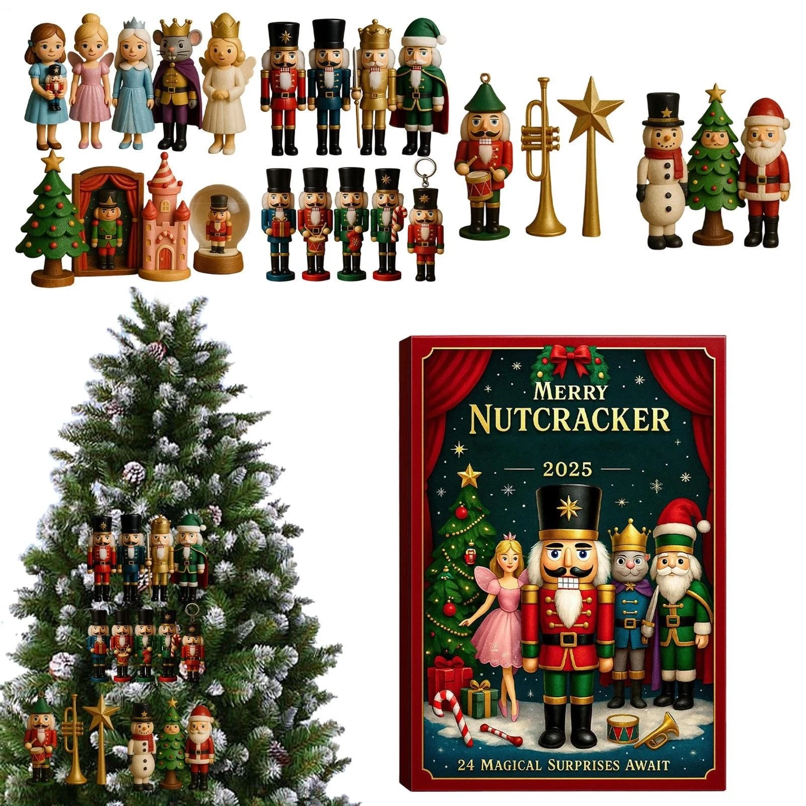 Merry Nutcracker Advent Calendar 2025 24-Day Christmas Countdown Calendar..