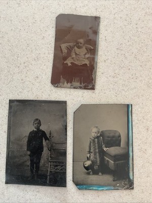 Tin Type Photos Of Three Children Found In St Ignace Michigans Upper Peninsula