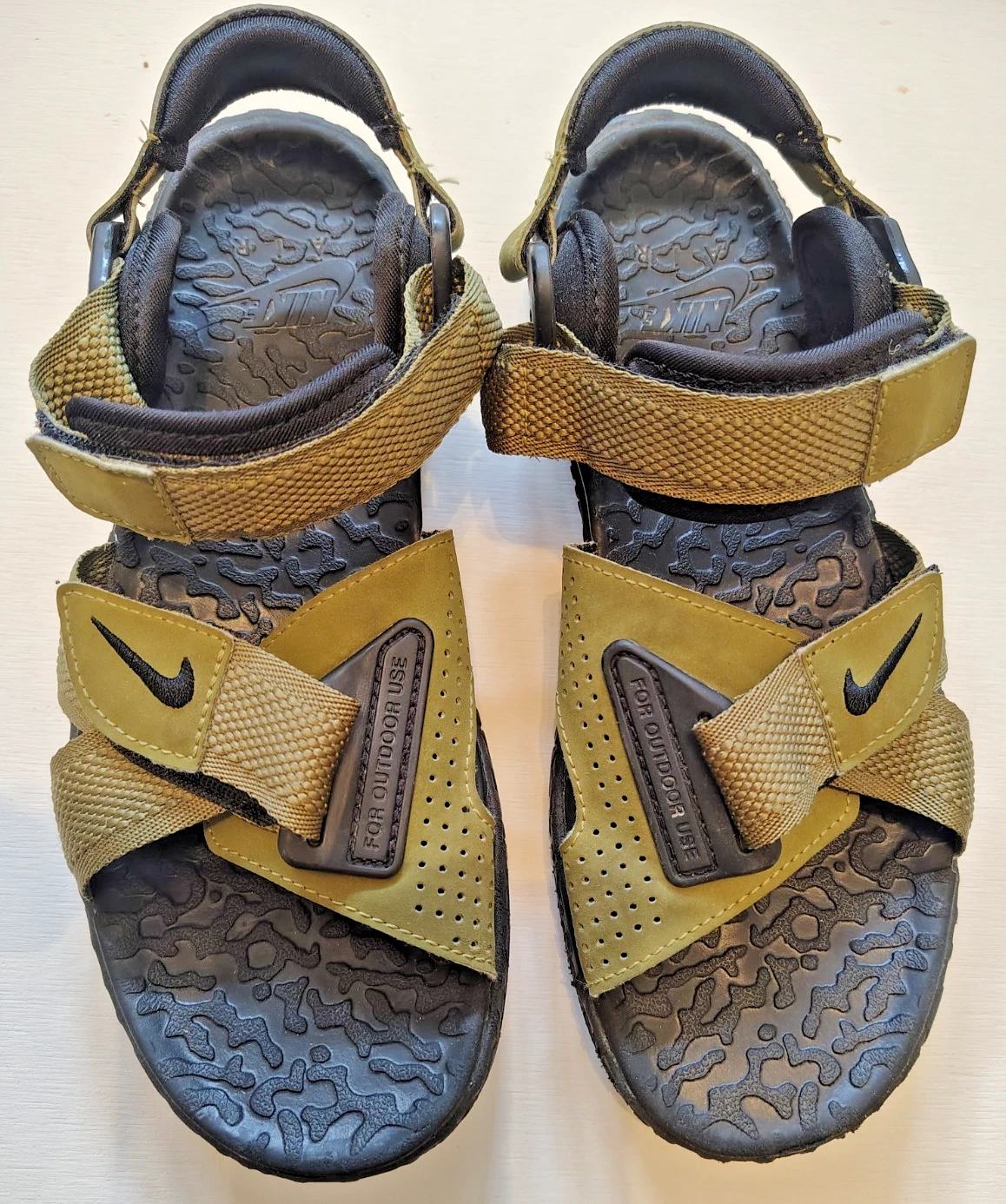 Sandali Nike Air ACG Deschutz 'pilgrim' verde nero DO8951 300 usati buone condizioni