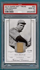 2015 Panini National Treasures Tris Speaker Material /99 #54 PSA 10! POP 1!