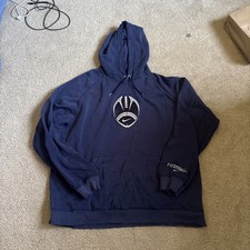 Vintage Y2K Nike Football Hoodie Navy Blue XXL Embroidered Logo With Sleeve Hit