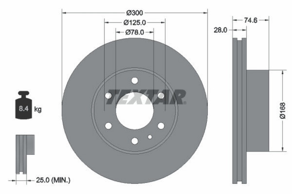 2X Bremsscheibe Vorderachse FüR Iveco Daily Iv Kasten Bus Pritsche/Fahrgestell-image