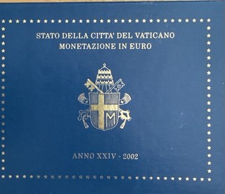 Vatikan KMS 2002 Johannes Paul II. offizieller Kursmünzensatz ST