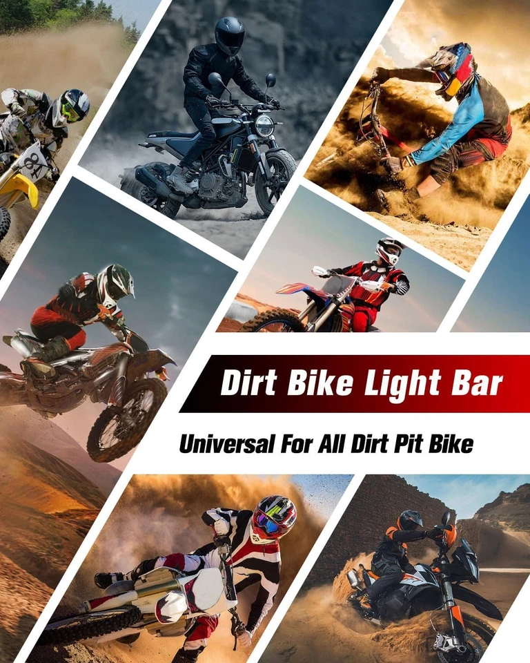 Motorcycle LED Light Bar Plug-Play Driving Light Kit 7/8" Handlebar Universal - Image 3 of 4