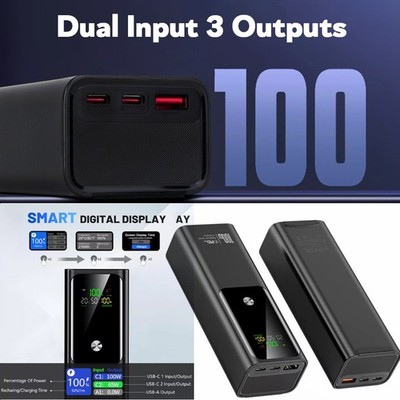 Kovol 100W Power Bank 500000mAh USB Type C QC PD Handy Laptop Externer Batterie
