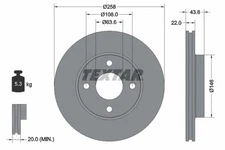 Textar 92096203 Brake Disc for Ford, Ford Asia & Oceania, Ford Australia, Mazda