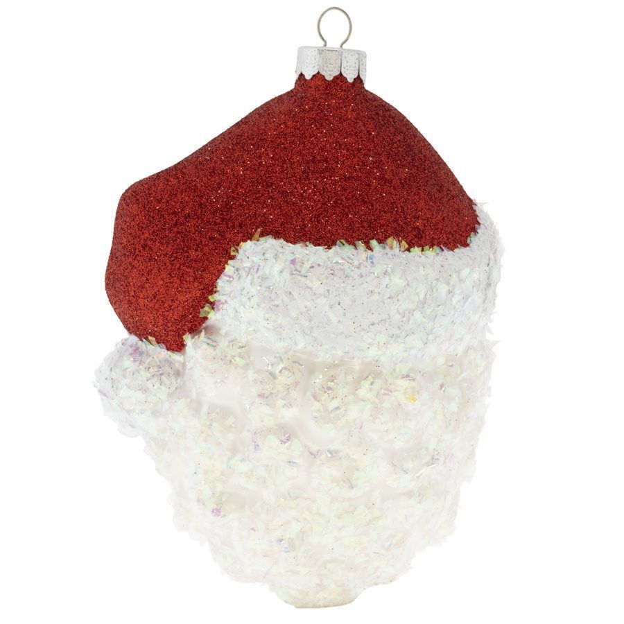 Kat + Annie - Iridescent Glitter Santa Ornament - 73253