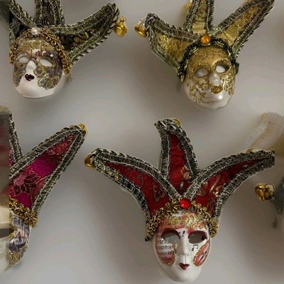 Weihnachten Venezianische Maske Venedig Maske Hängedeko Augen weit geschlossen Weihnachtsgeschenk 