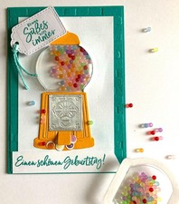 Grußkarte Schüttelkarte Glückwunschkarte Kaugummi Geburtstag (Auswahl 1-4)