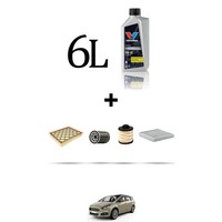 Hoffcar Servicekit 4 Filter Und 6L ÖL FüR Ford S-Max Ii 2.0 Tdci 132Kw Ab 20