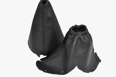 FITS PROTON GEN2 black stitching GEAR & HANDBRAKE LEATHER GAITER CUSTOM NEW
