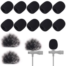 Professional Lapel Headset Windscreen Foam Cover Set Compatible With Mini Microp
