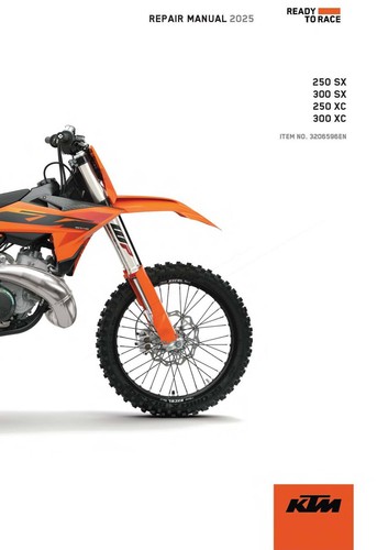 KTM Service Workshop Shop Repair Manual Book 2025 300 XC